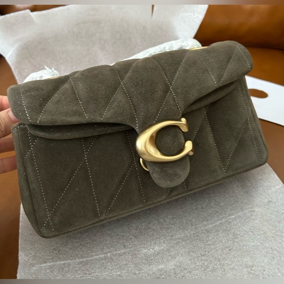 Coach Quilted Tabby Small Suede Shoulder Bag 20 - Picture 8 of 11